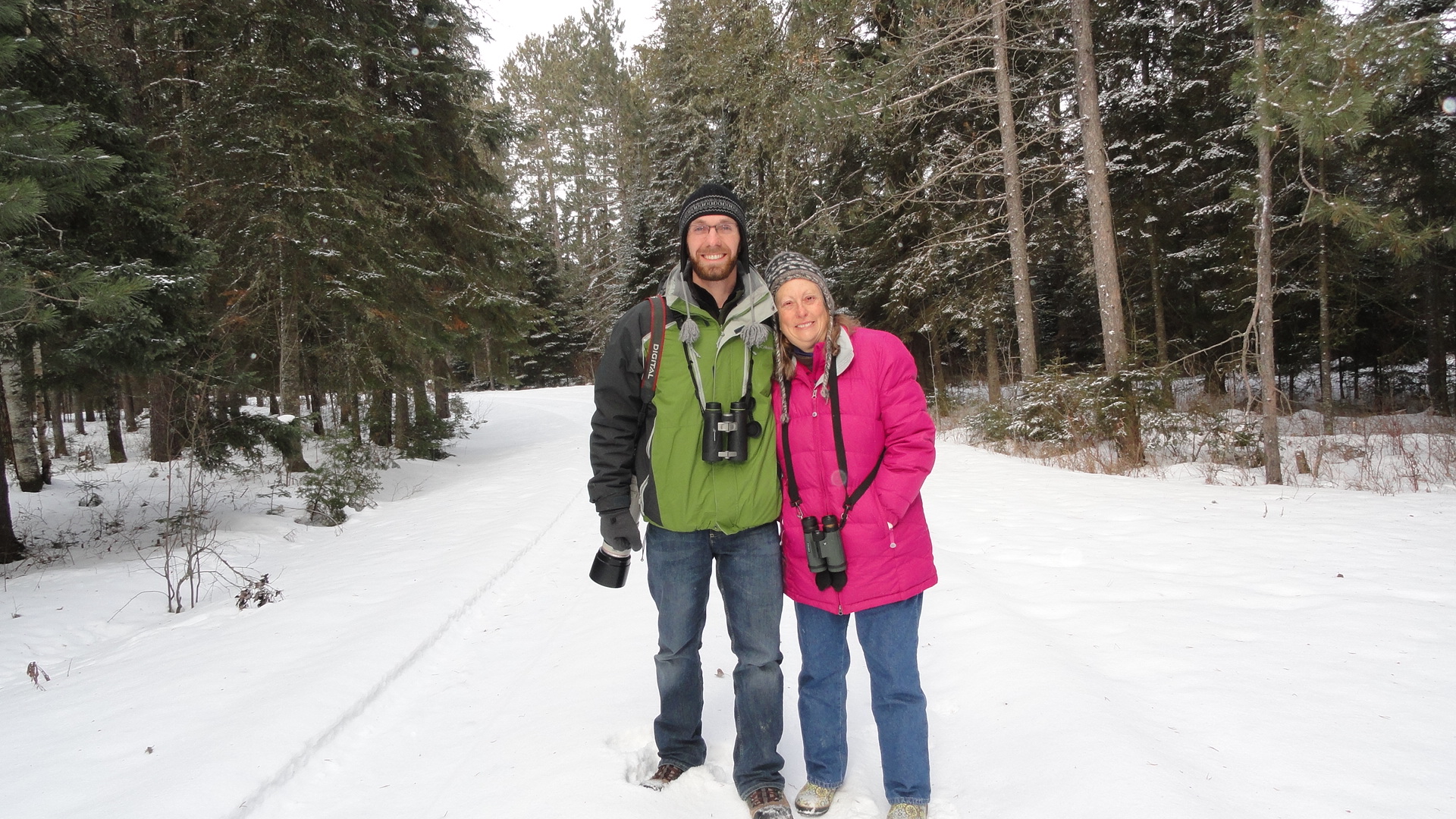Erik and Shelley - trying to stay warm!