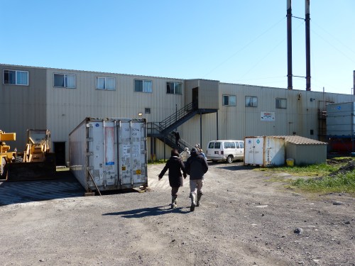 Heading to lunch at the Trident cafeteria