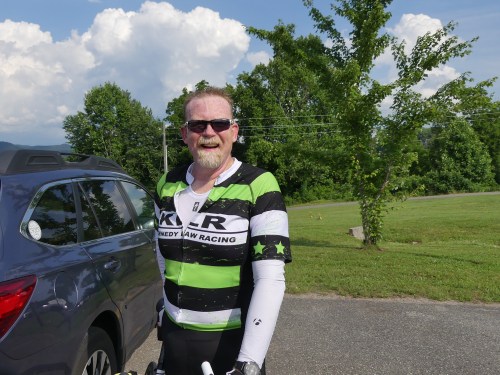 David was happy and smiling after riding 115 miles!