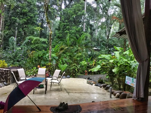 The patio on the other side of our house